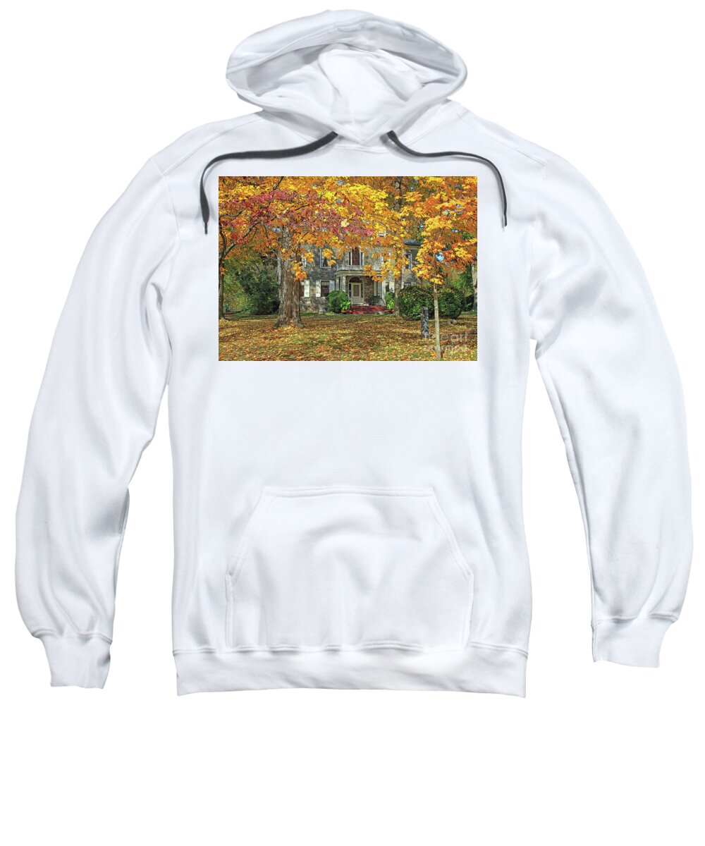 Leaves Sweatshirt featuring the photograph Fort Hunter Autumn by Geoff Crego