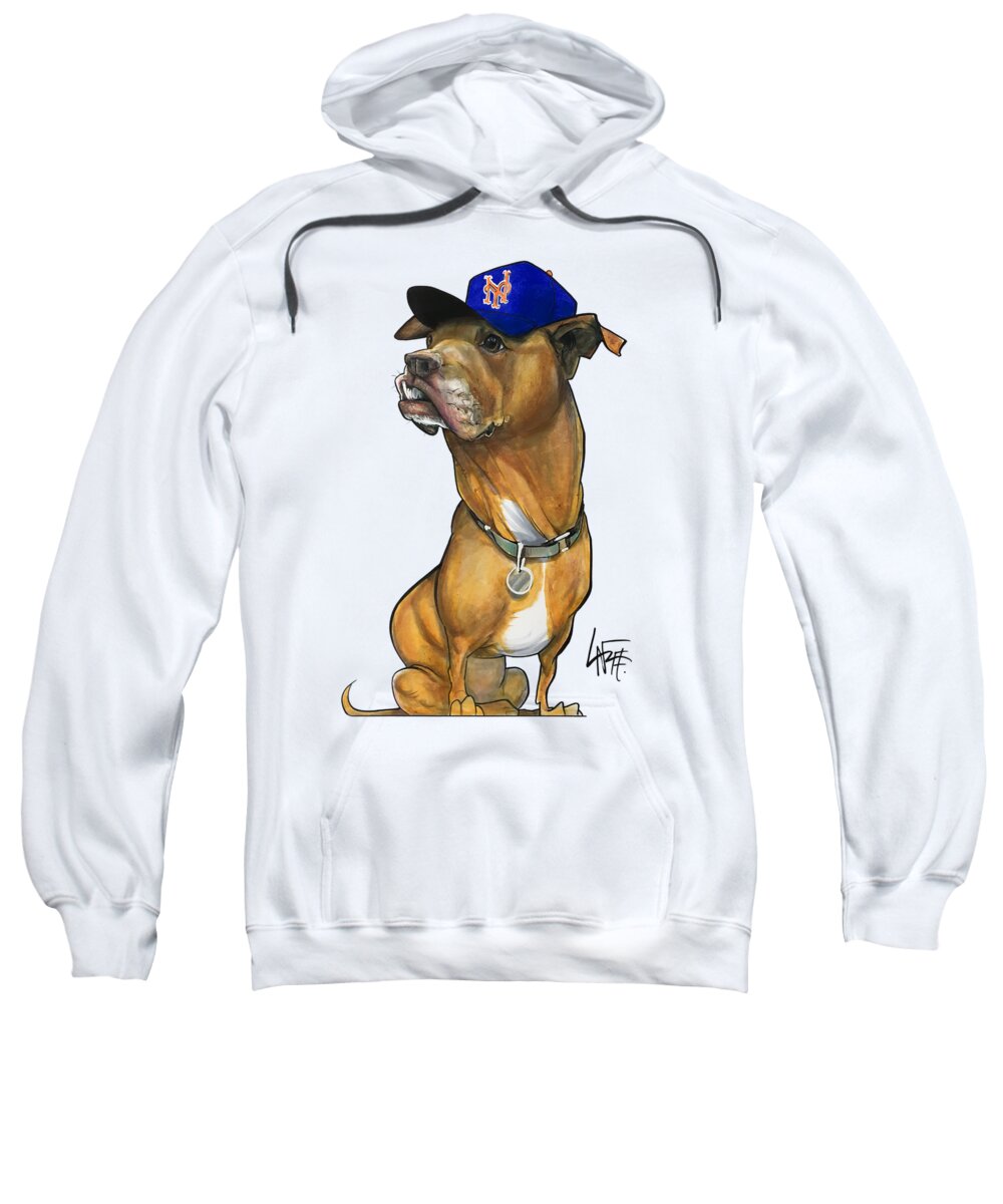 Friedman Sweatshirt featuring the drawing Friedman 3495 by Canine Caricatures By John LaFree