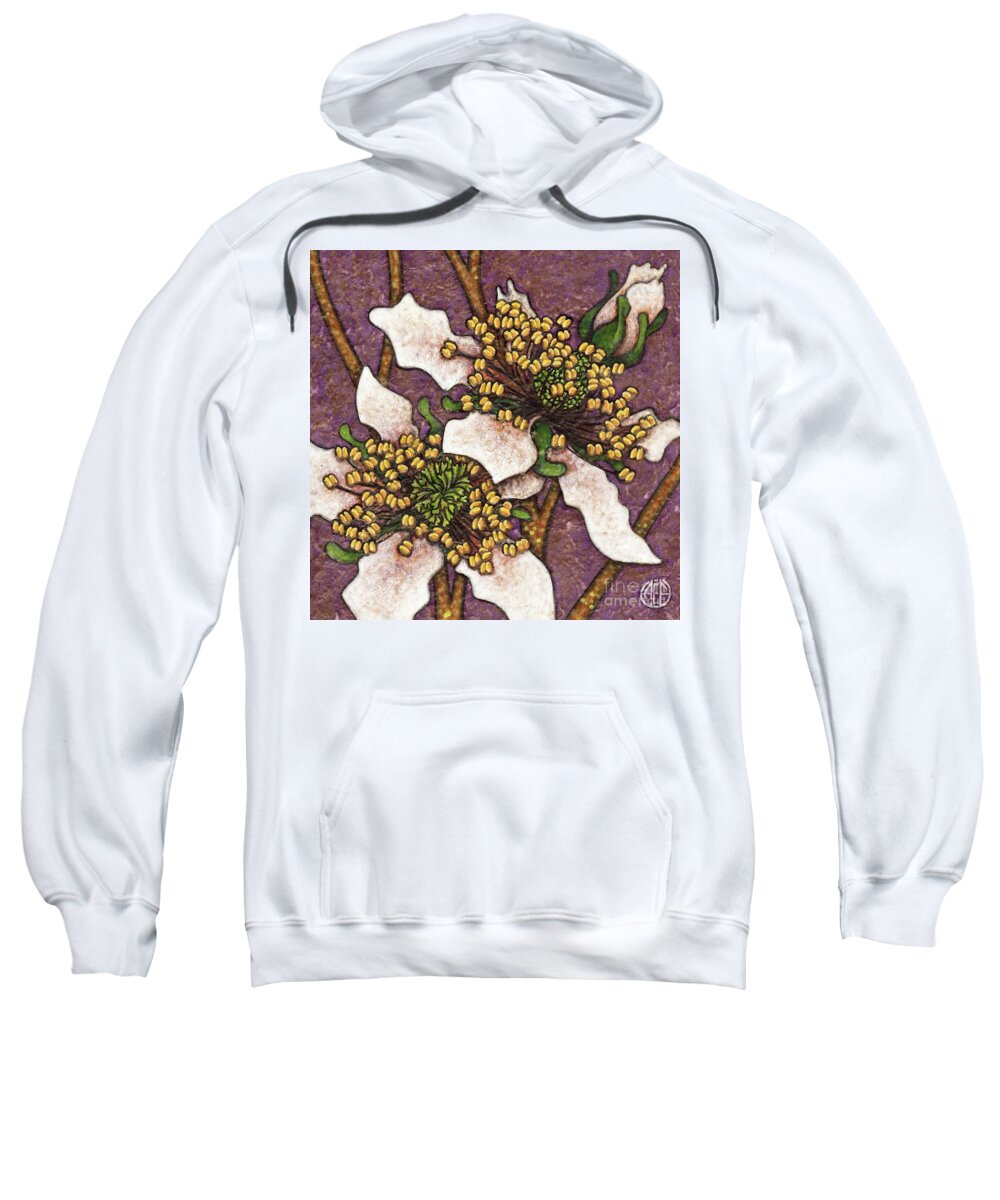 Garden Sweatshirt featuring the painting Garden Room 44 by Amy E Fraser