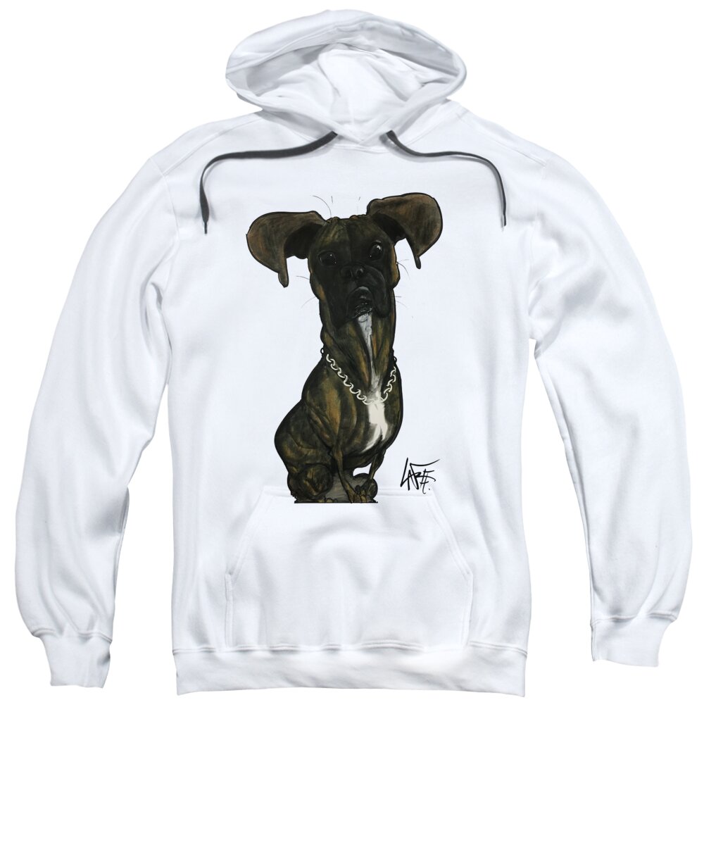 Givens Sweatshirt featuring the drawing Givens 4370 by Canine Caricatures By John LaFree