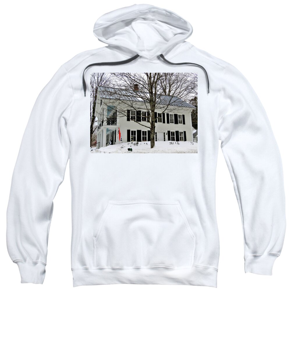 Library Sweatshirt featuring the photograph Grafton Village Vermont Library by Linda Stern