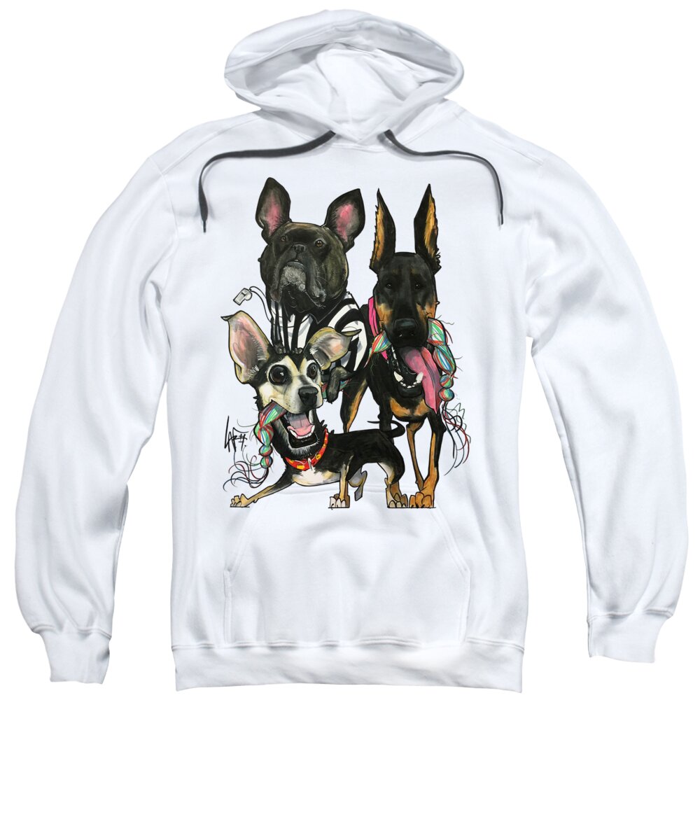 Greenberg 4444 Sweatshirt featuring the drawing Greenberg 4444 by Canine Caricatures By John LaFree