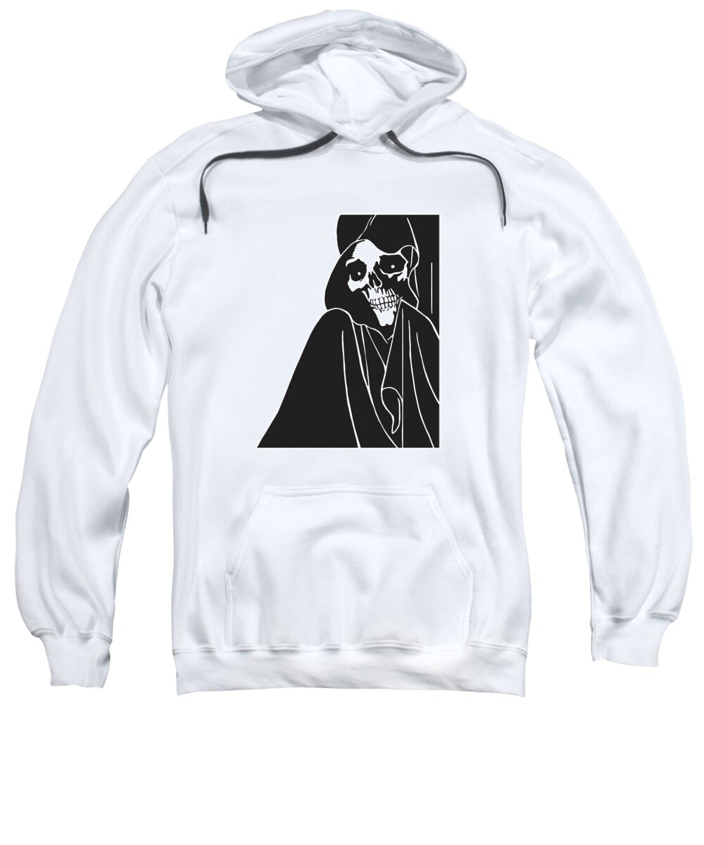 Grim Reaper Adult Pull-Over Hoodie by CSA Images - Pixels