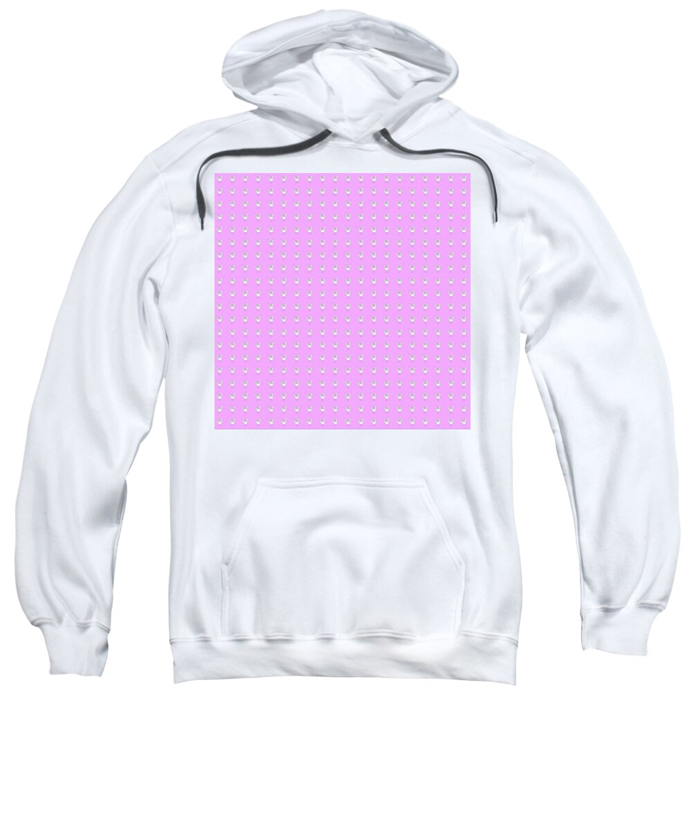 Line Art Sweatshirt featuring the drawing Hang 10 Pink by Ashley Rice