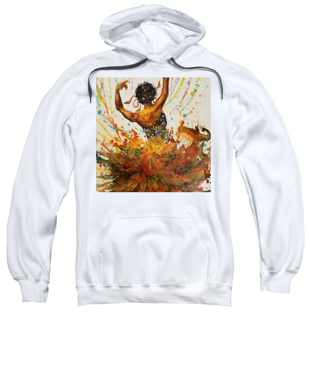 Happiness B Sweatshirt featuring the painting Happiness B by Han in Huang wong