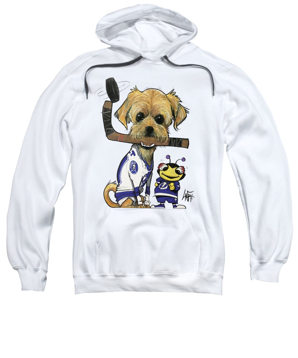 Horn Sweatshirt featuring the drawing Horn 5126 by Canine Caricatures By John LaFree