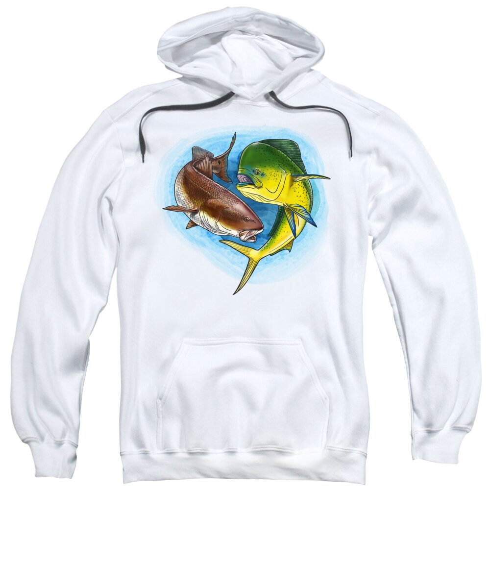 Inshore Sweatshirt featuring the digital art Inshore to Offshore by Kevin Putman