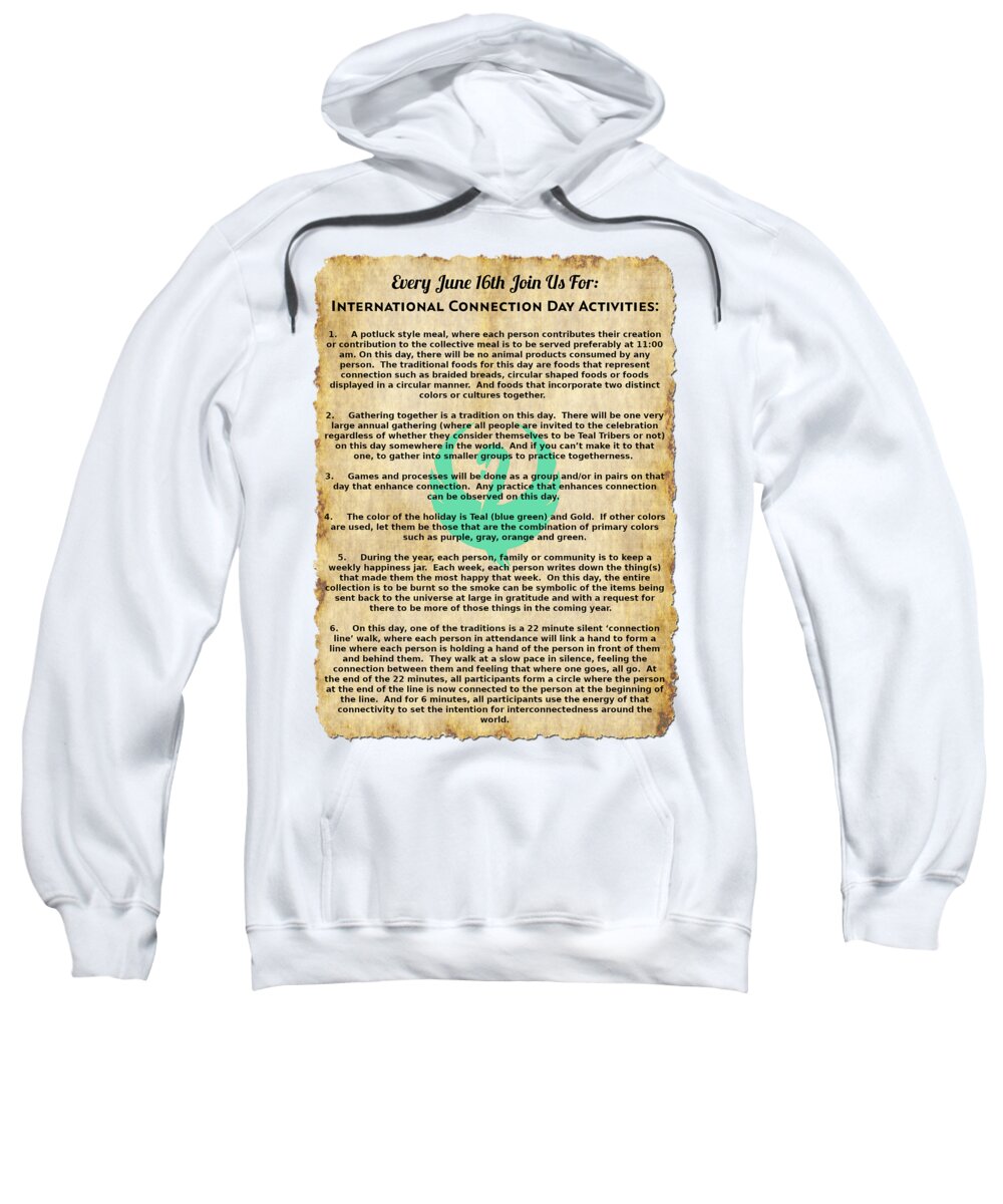  Sweatshirt featuring the painting International Connection Day Activities by Teal Eye Print Store
