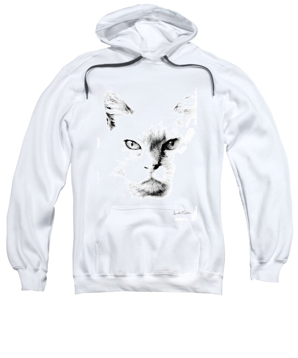 Cat Art Sweatshirt featuring the photograph Iris by Sandra Dalton