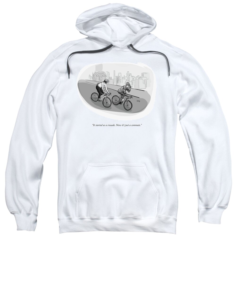 Cctk Sweatshirt featuring the drawing It Started as a Crusade by Brooke Bourgeois