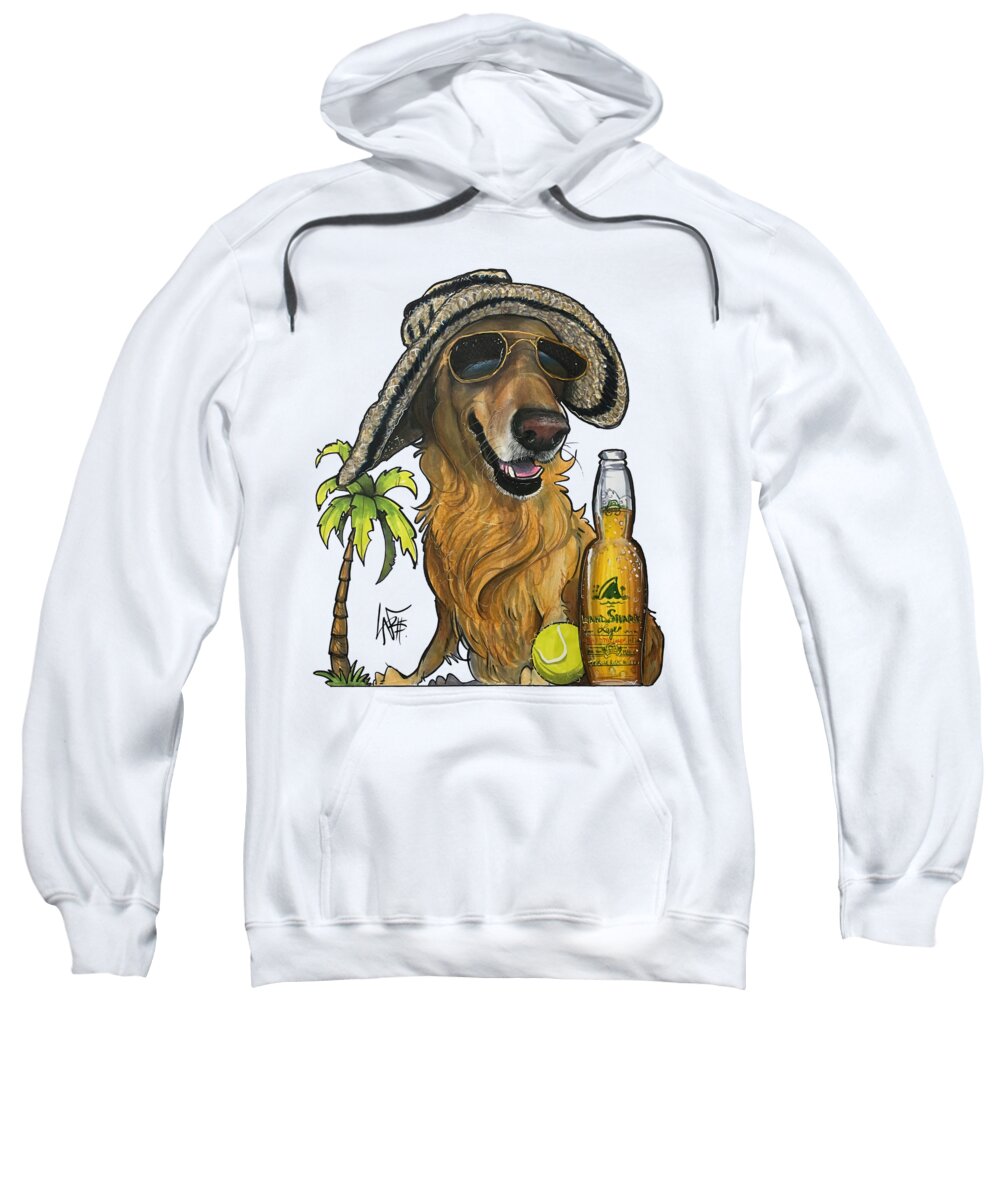 Kanter Sweatshirt featuring the drawing Kantner 5094 by Canine Caricatures By John LaFree
