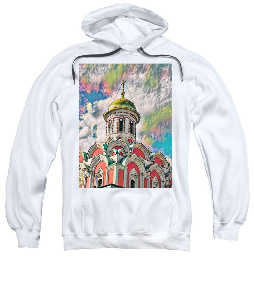 Church Sweatshirt featuring the photograph Kazan Cathedral by Bearj B Photo Art