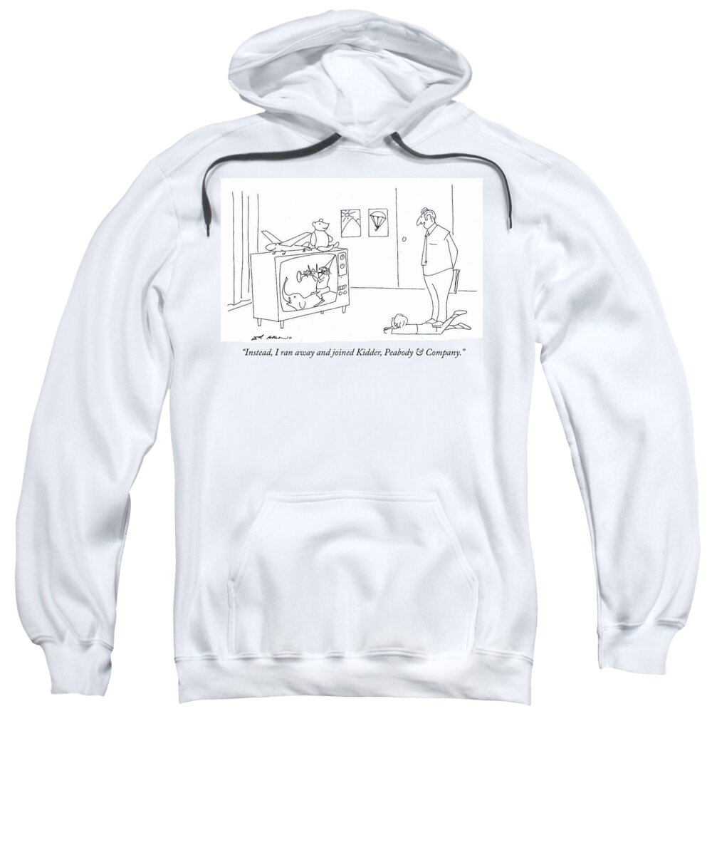 “instead Sweatshirt featuring the drawing Kidder Peabody and Company by Ed Arno