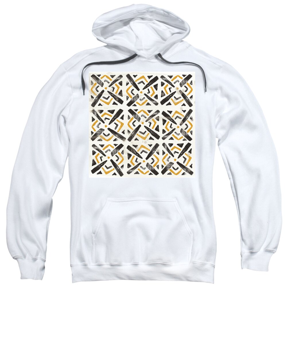 Asian & World Culture+textiles Sweatshirt featuring the painting Kitwe Ix by June Erica Vess