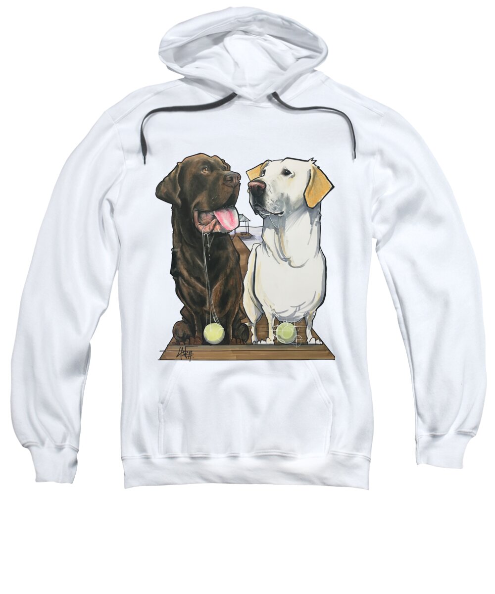 Knight 4539 Sweatshirt featuring the drawing Knight 4539 by Canine Caricatures By John LaFree