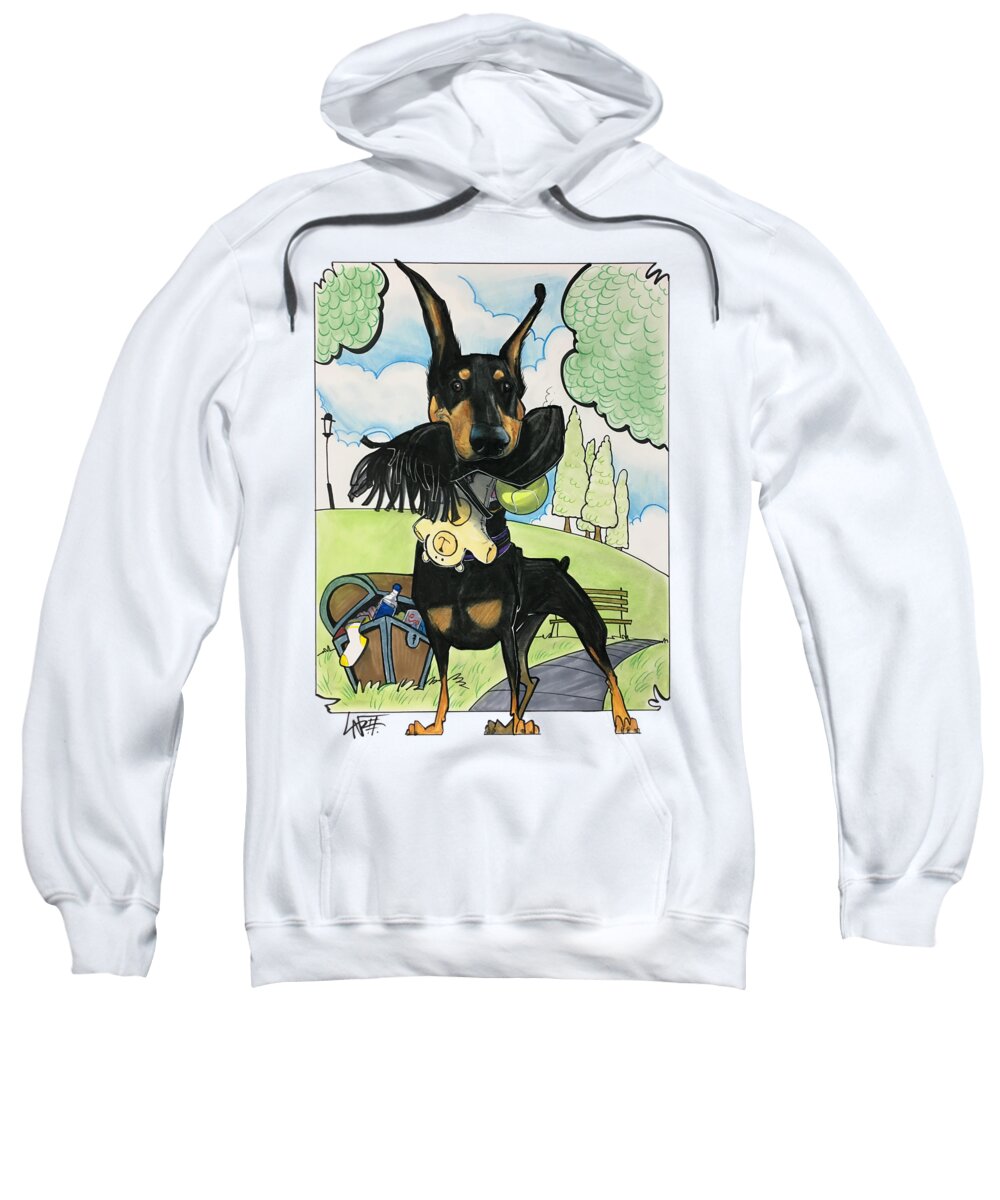 Knighten 4789 Sweatshirt featuring the drawing Knighten 4789 by Canine Caricatures By John LaFree