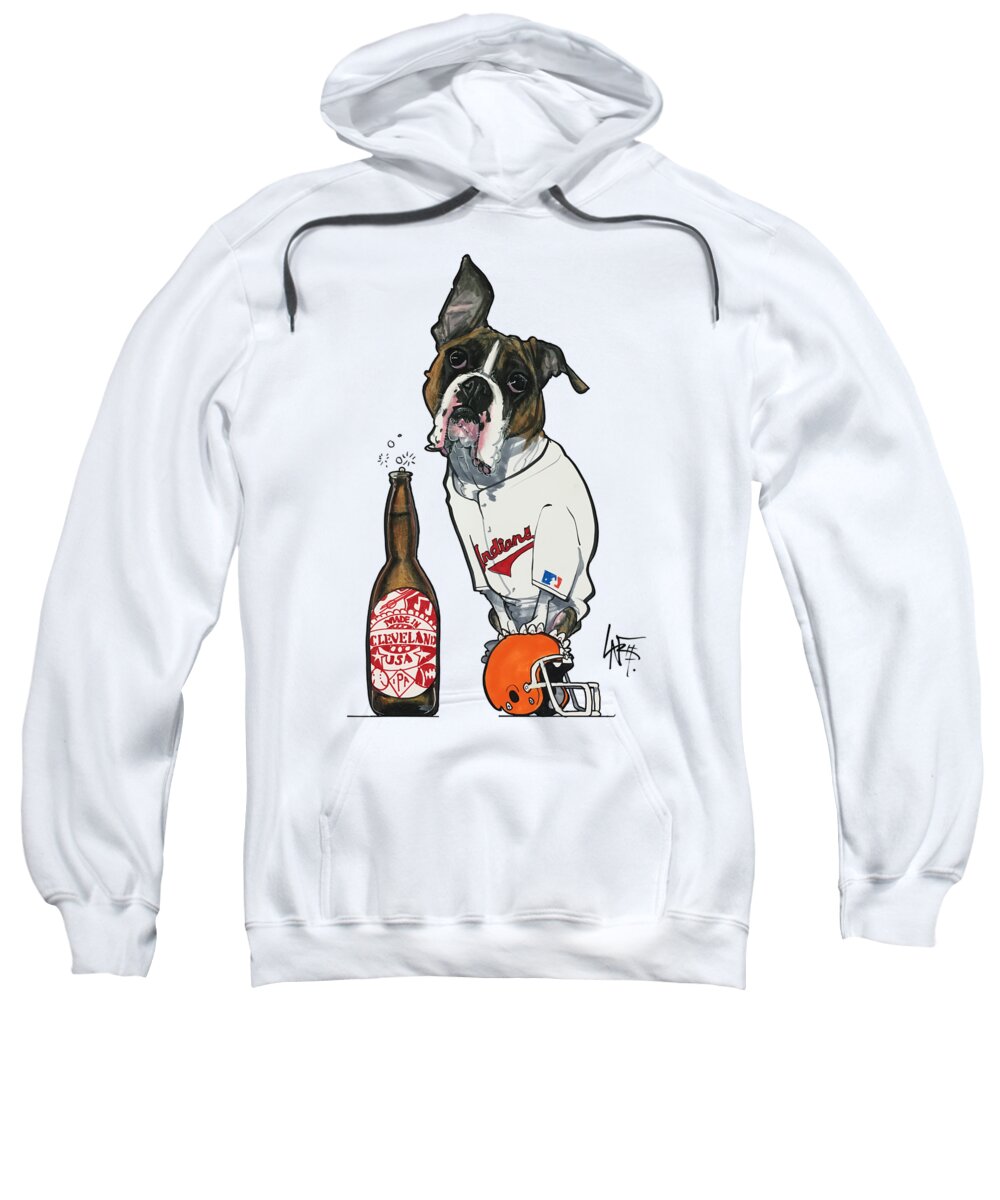Kunkle Sweatshirt featuring the drawing Kunkle 4836 by Canine Caricatures By John LaFree