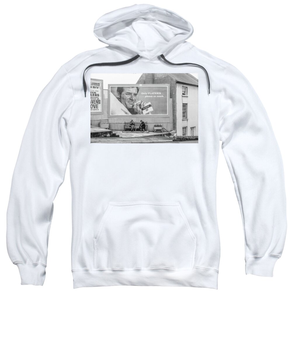 1960s Sweatshirt featuring the photograph Lighting up for a quick smoke by Jeremy Holton