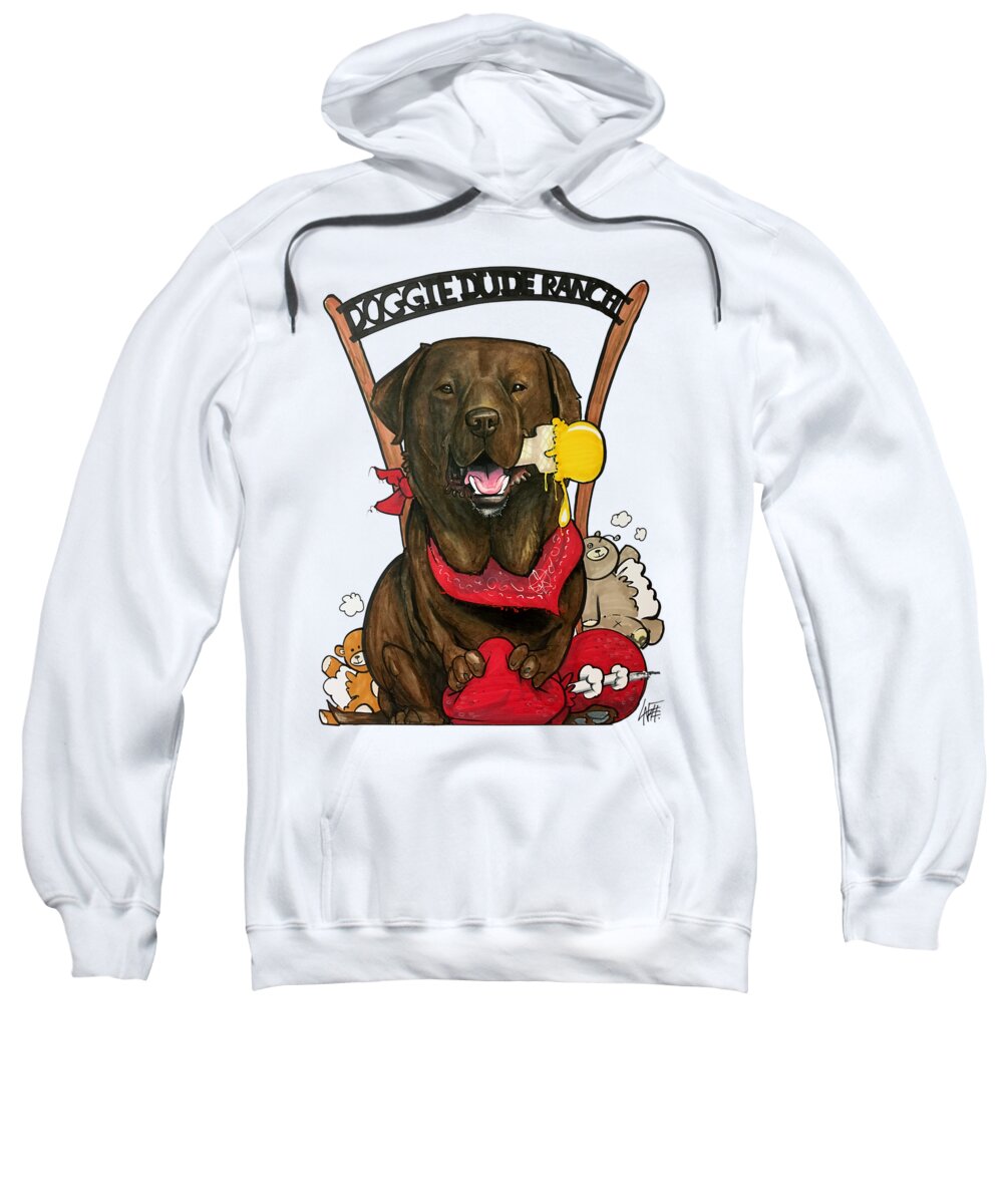 Mackinder 4406 Sweatshirt featuring the drawing MacKinder 4406 by Canine Caricatures By John LaFree