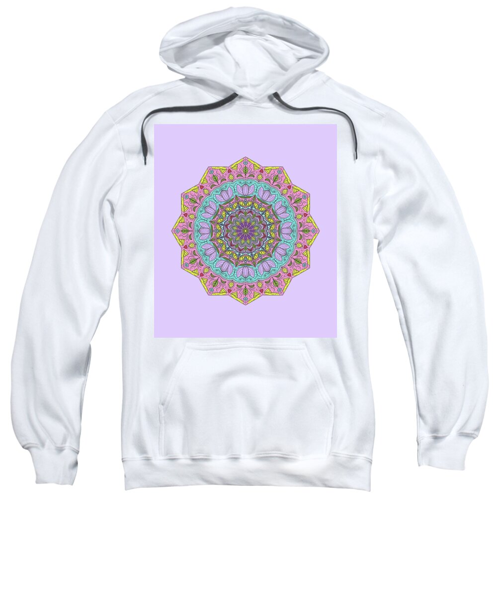 Flowers Sweatshirt featuring the digital art Mandala 31 by Angie Tirado