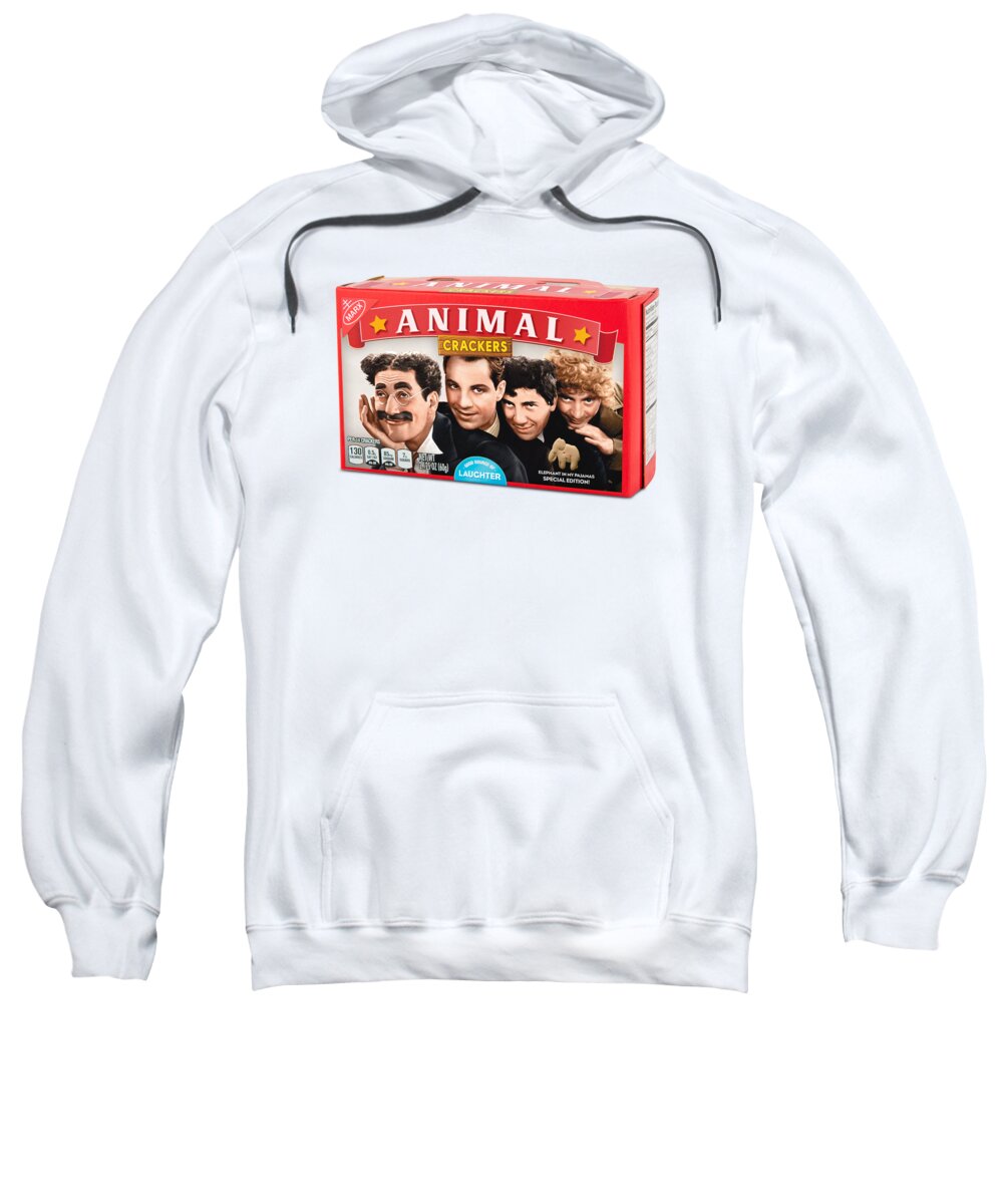Marx Brothers Sweatshirt featuring the digital art Marx Animal Crackers by Edward Draganski