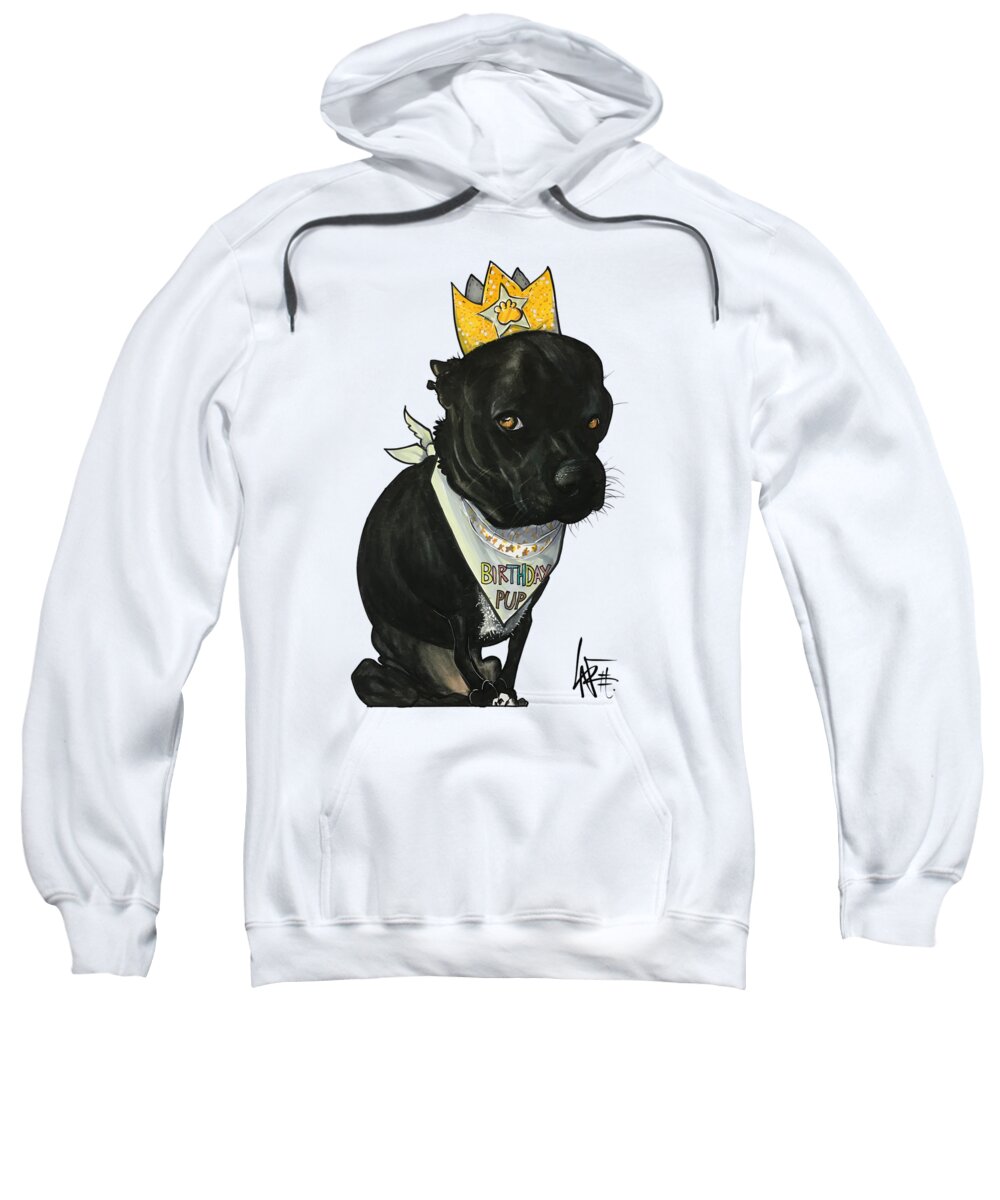 Mcfall Sweatshirt featuring the drawing McFall 4206 by Canine Caricatures By John LaFree