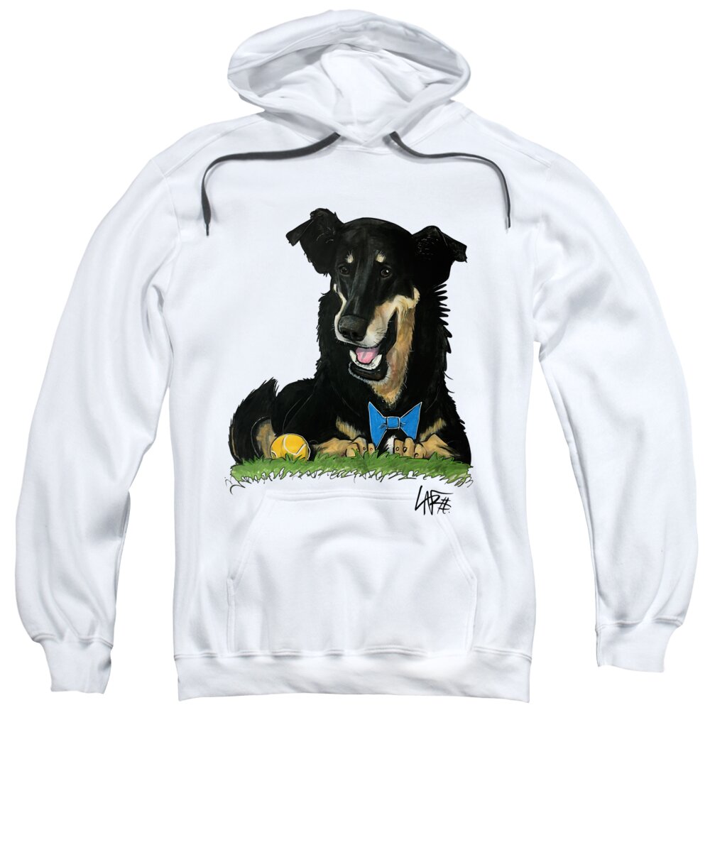 Mcguire Sweatshirt featuring the drawing McGuire 4350 by Canine Caricatures By John LaFree