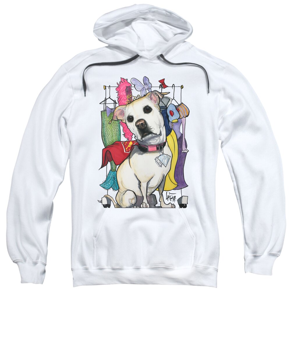Melton Sweatshirt featuring the drawing Melton, 4361 by Canine Caricatures By John LaFree