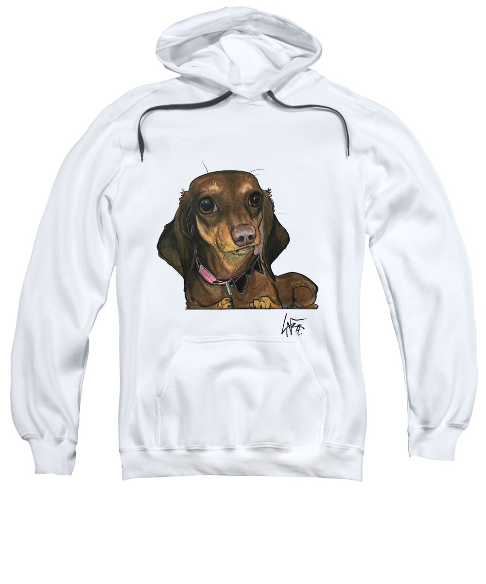 Morrison Sweatshirt featuring the drawing Morrison 4377 by Canine Caricatures By John LaFree