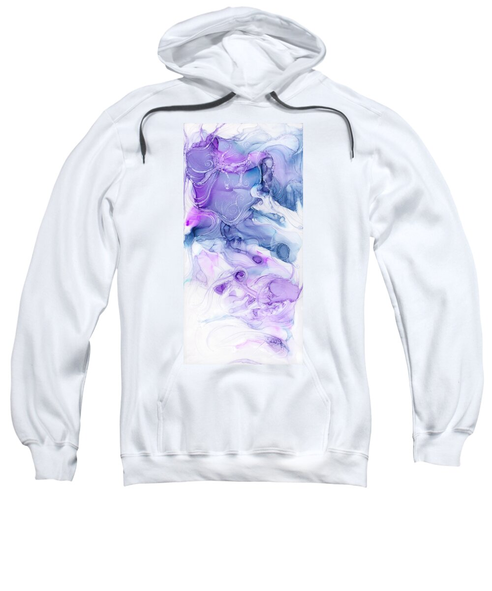 Alcohol Sweatshirt featuring the painting My Purple Heaven by KC Pollak
