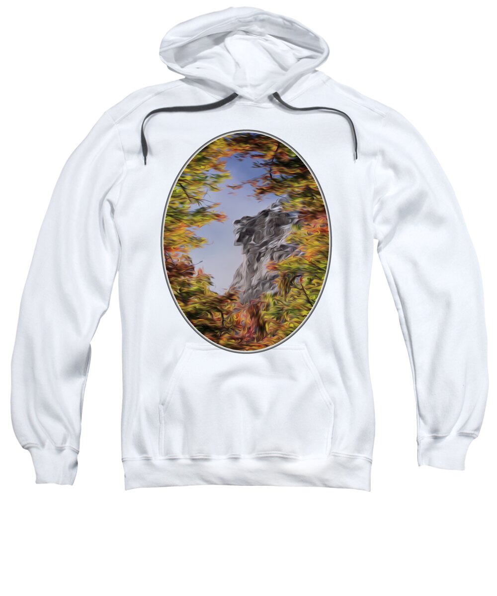 Old Sweatshirt featuring the photograph Old Man Oil Paint Cutout Oval by White Mountain Images