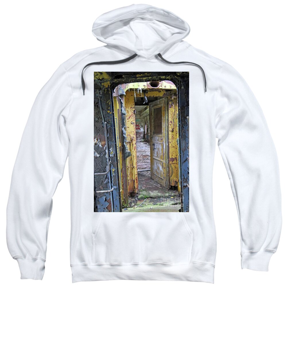 Train Sweatshirt featuring the photograph Old Train Siding 30 by Steve Gass