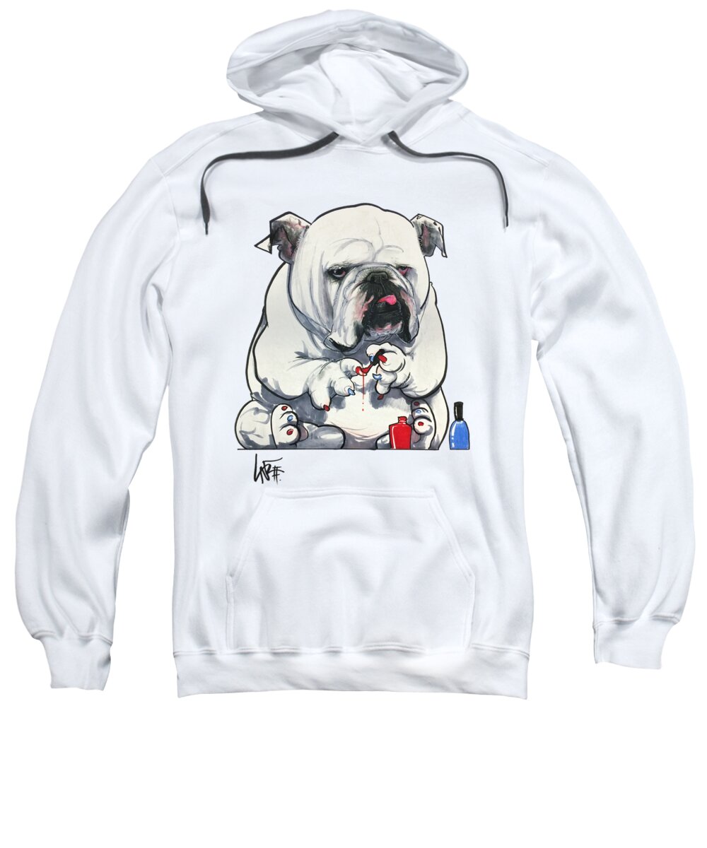 Owens Sweatshirt featuring the drawing Owens 5228 by Canine Caricatures By John LaFree