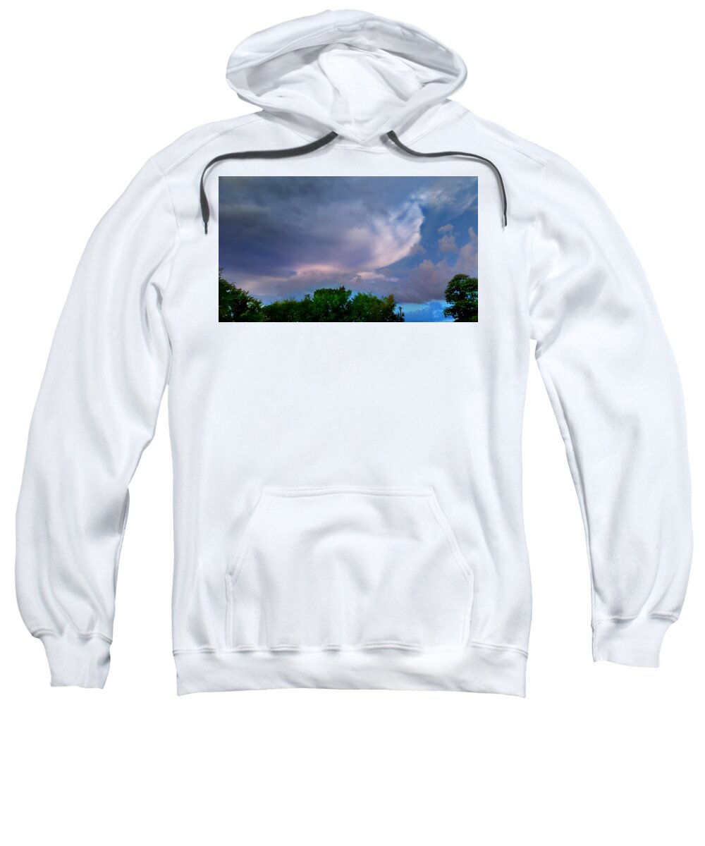 Weather Sweatshirt featuring the photograph Perfectly Pink and Purple Sky by Ally White