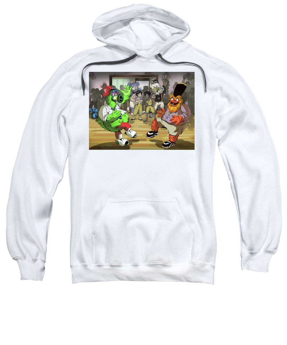 Philly Sweatshirt featuring the digital art Philly House Party by Kynn Peterkin