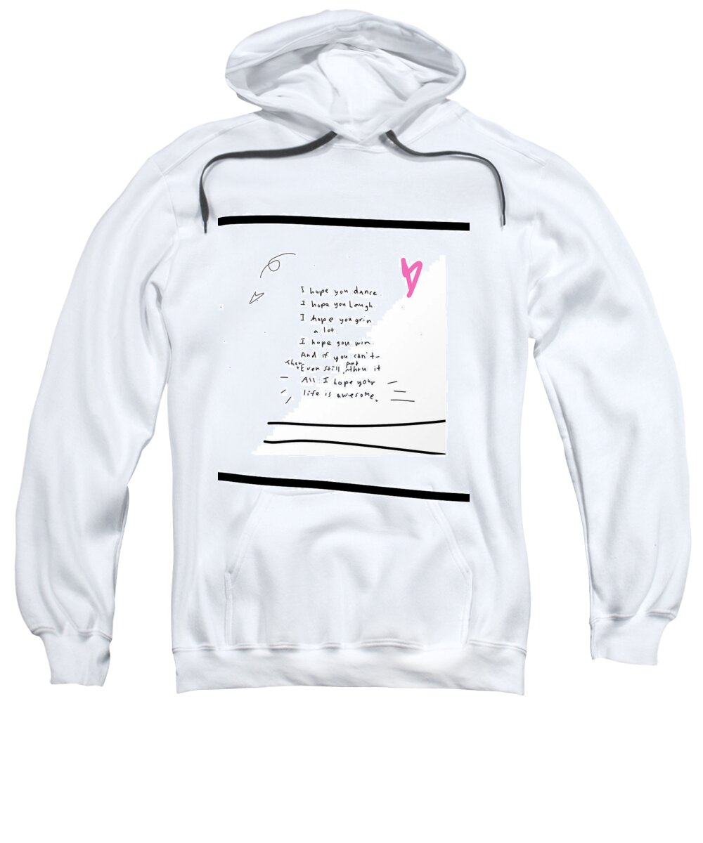 Heart Sweatshirt featuring the drawing Poem Illustrated by Ashley Rice
