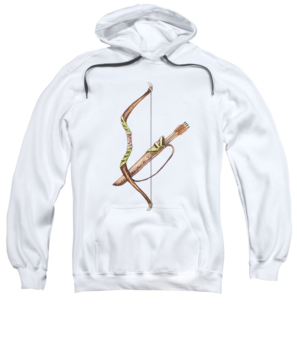 Bow Sweatshirt featuring the drawing Ranger by Aaron Spong