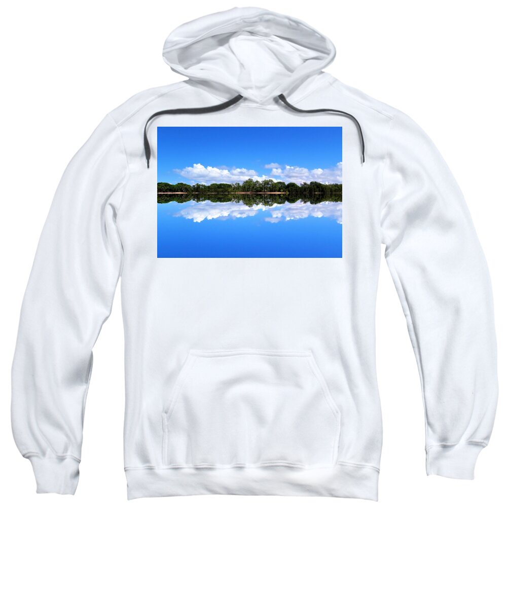 Water View Sweatshirt featuring the photograph Reflective Lake Patricia by Joan Stratton