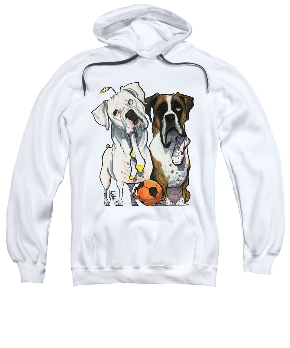 Richter 4543 Sweatshirt featuring the drawing Richter 4543 by Canine Caricatures By John LaFree