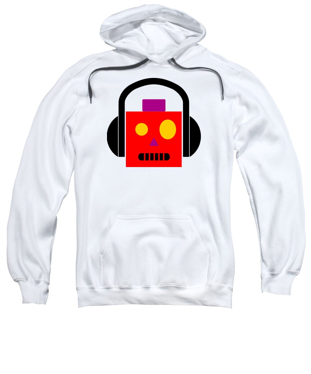 Robot Sweatshirt featuring the photograph Robot listening music by Guillermo Lizondo