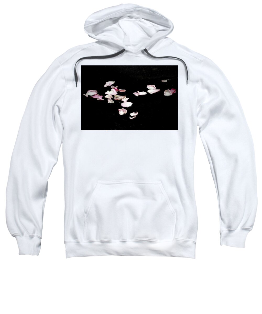 Rose Sweatshirt featuring the photograph Rose Petals For W by Alida M Haslett