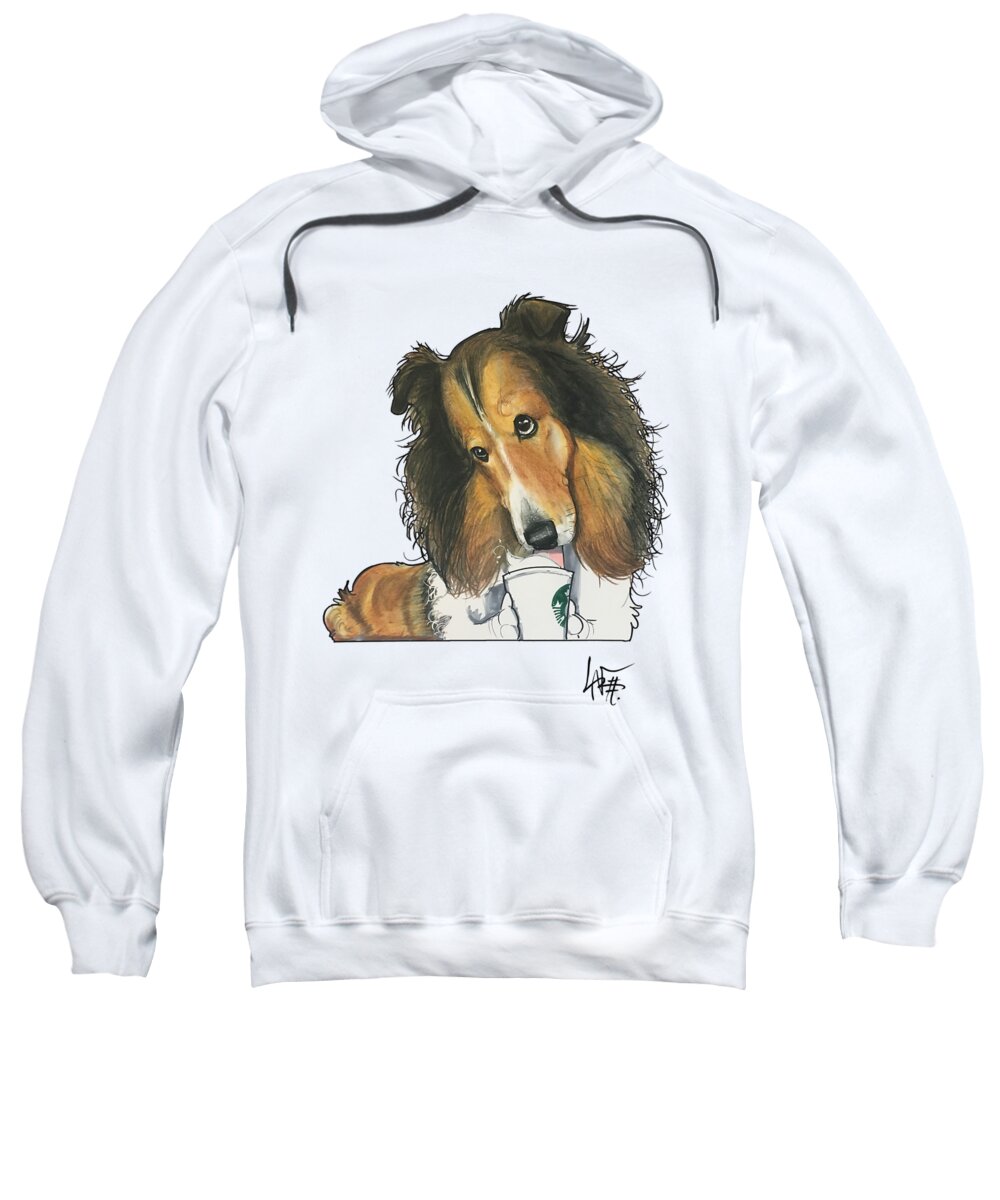 Rygiel 4546 Sweatshirt featuring the drawing Rygiel 4546 by Canine Caricatures By John LaFree
