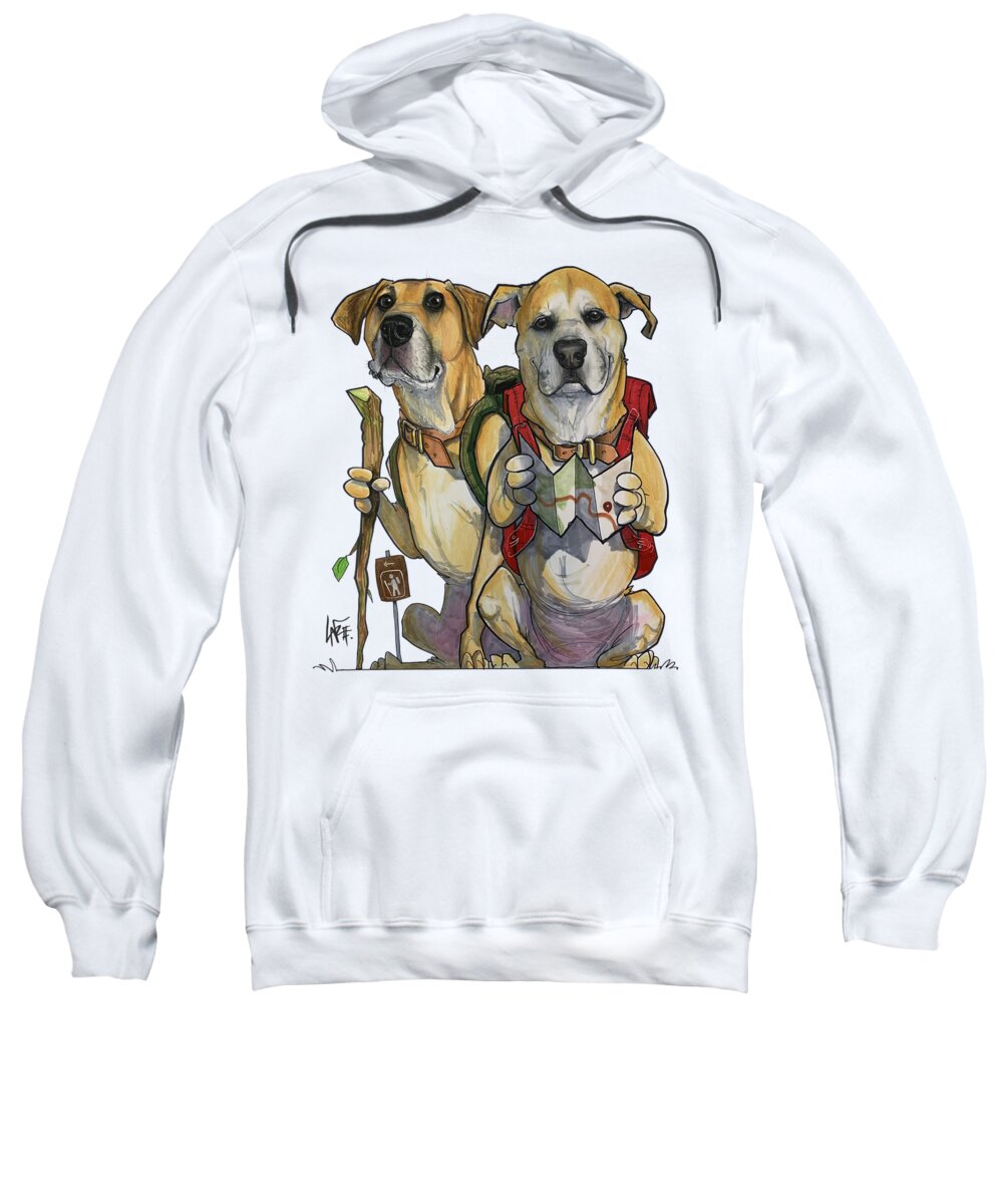 Salter Sweatshirt featuring the drawing Salter 5236 by Canine Caricatures By John LaFree