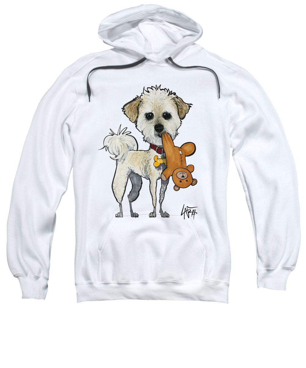 Schippani 4466 Sweatshirt featuring the drawing Schippani 4466 by Canine Caricatures By John LaFree