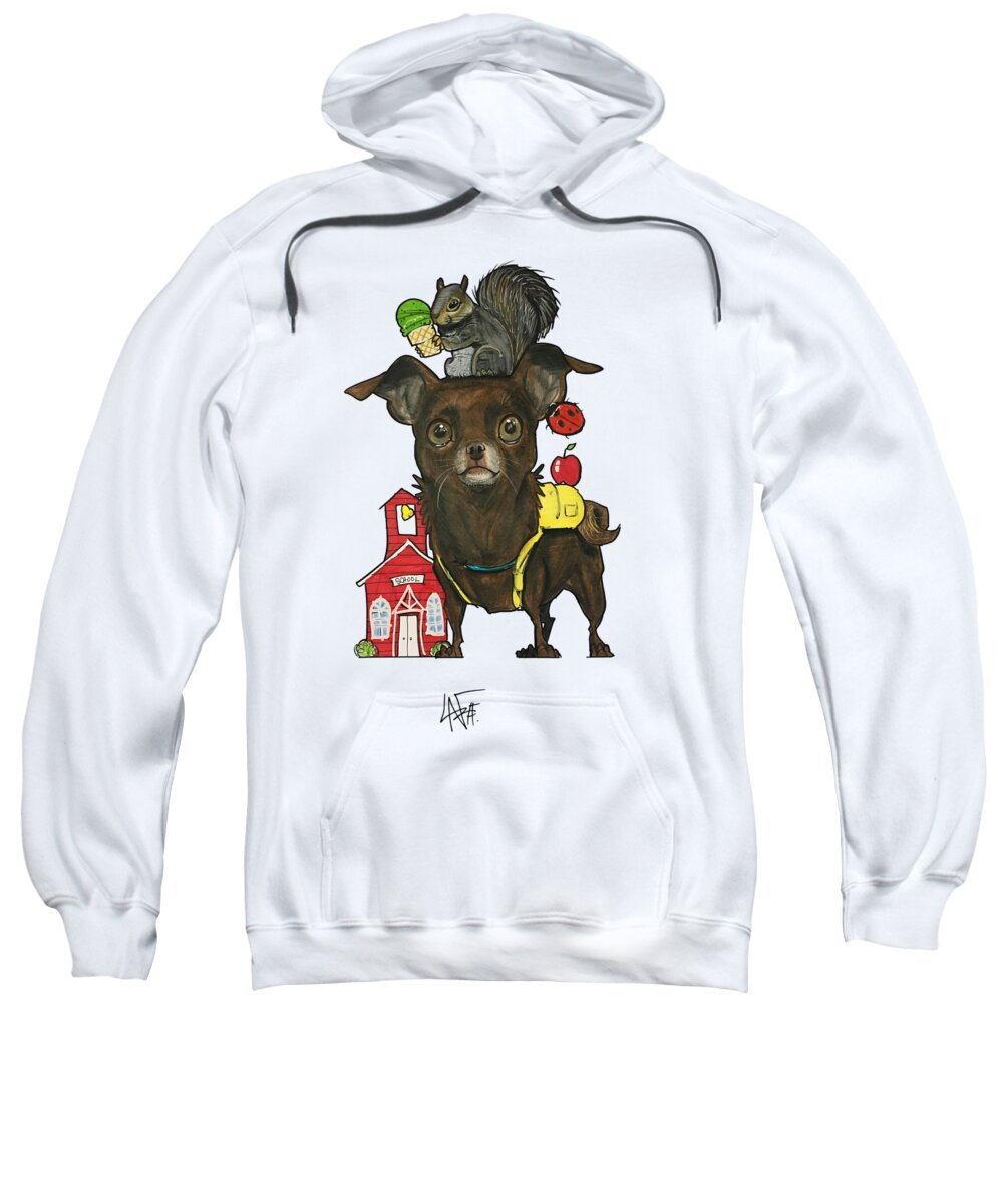 Schwipps 4606 Sweatshirt featuring the drawing Schwipps 4606 by Canine Caricatures By John LaFree