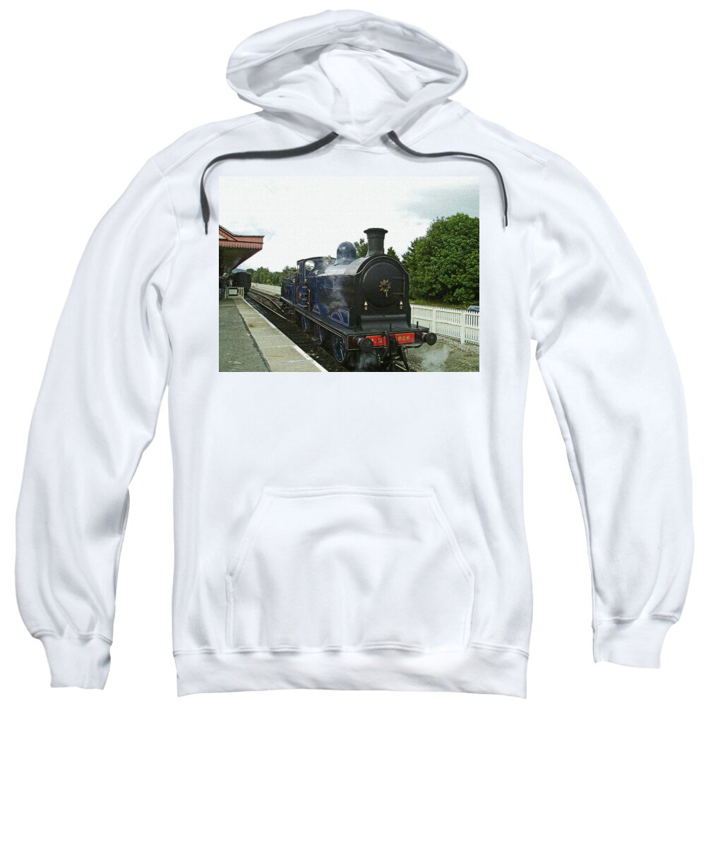Scotland Sweatshirt featuring the photograph SCOTLAND. Aviemore. Strathspey Railway. by Lachlan Main