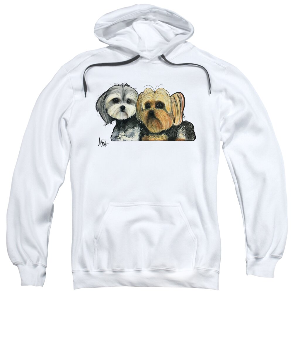Smith 4574 Sweatshirt featuring the drawing Smith 4574 by Canine Caricatures By John LaFree