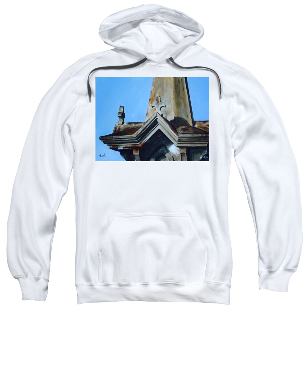 Clinton Valley Center Sweatshirt featuring the painting Solitaire by William Brody