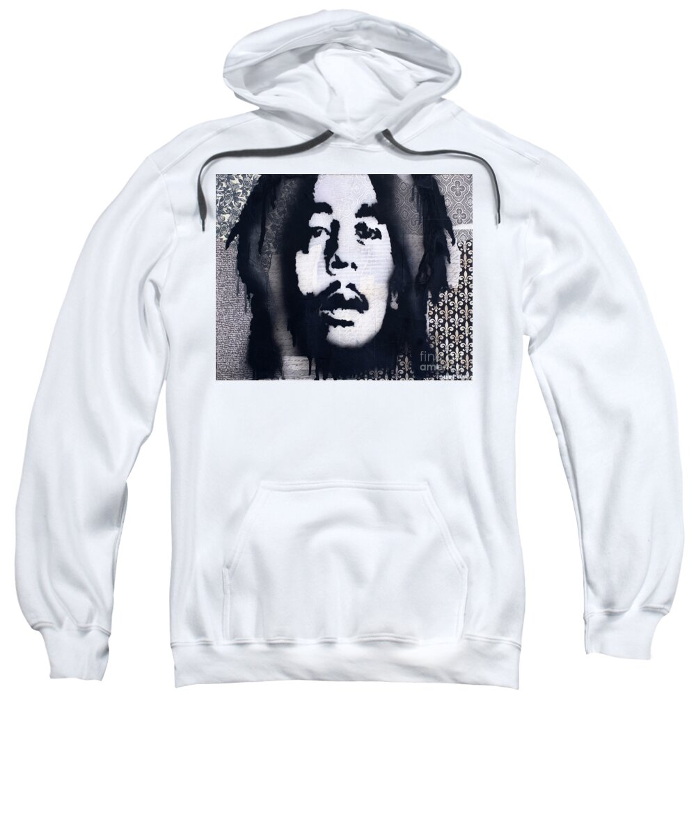  Sweatshirt featuring the mixed media Soul Rebel by SORROW Gallery