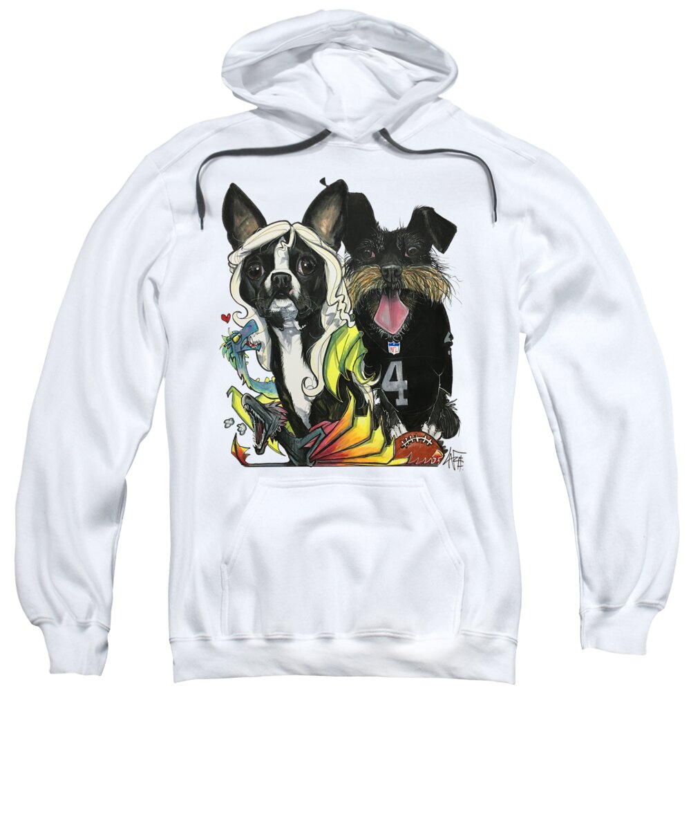 Spengler Sweatshirt featuring the drawing Spengler 5183 by Canine Caricatures By John LaFree